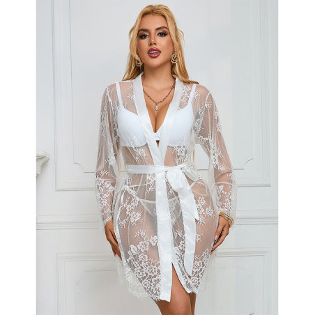 SUBBLIME 954369 CAMISON DE MANGA LARGA CON DISENO FLORAL BLANCO S M