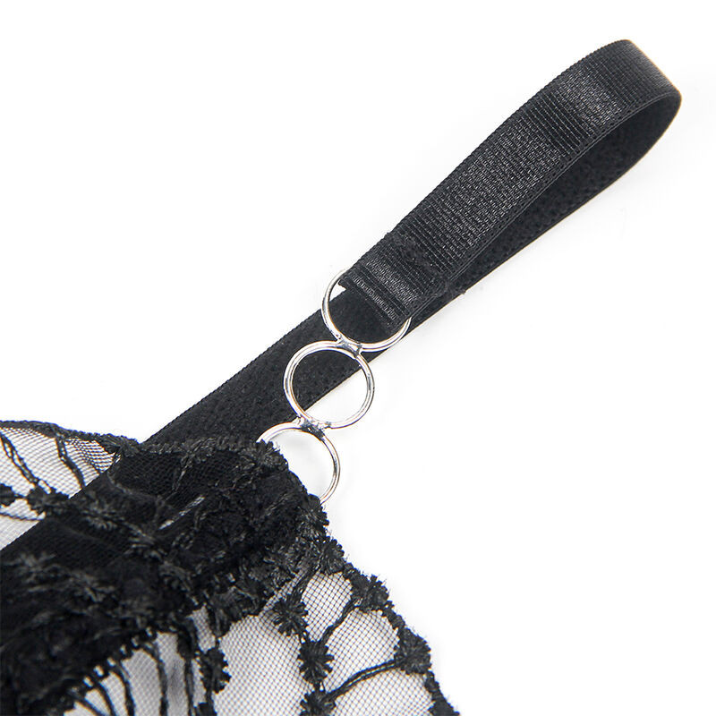 SUBBLIME 955212 BODY TRANSPARENTE CON ENCAJE HUECO NEGRO S M