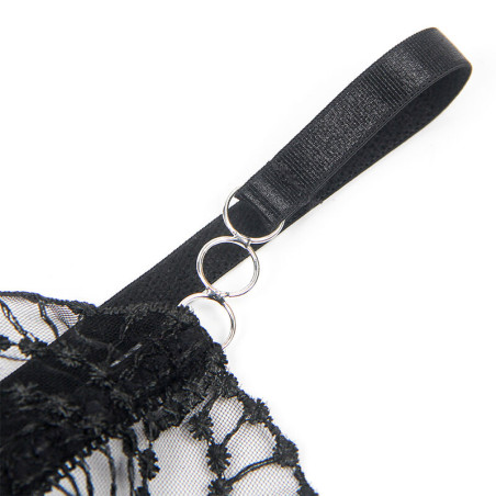 SUBBLIME 955229 BODY TRANSPARENTE CON ENCAJE HUECO NEGRO L XL