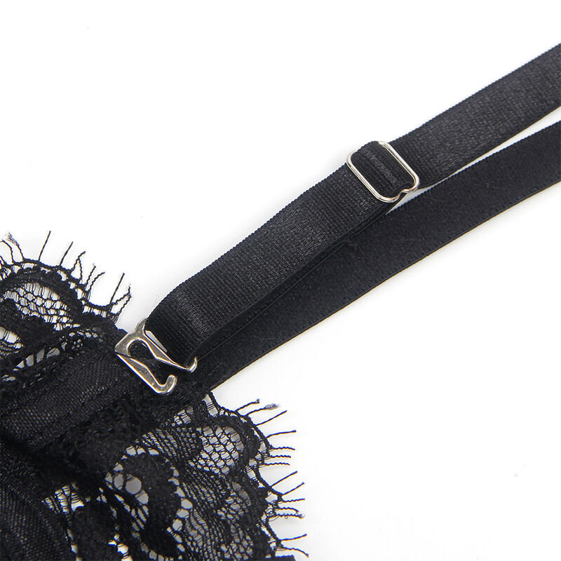 SUBBLIME 955496 BODY DE ENCAJE CON LAZOS Y LIGAS NEGRO S M