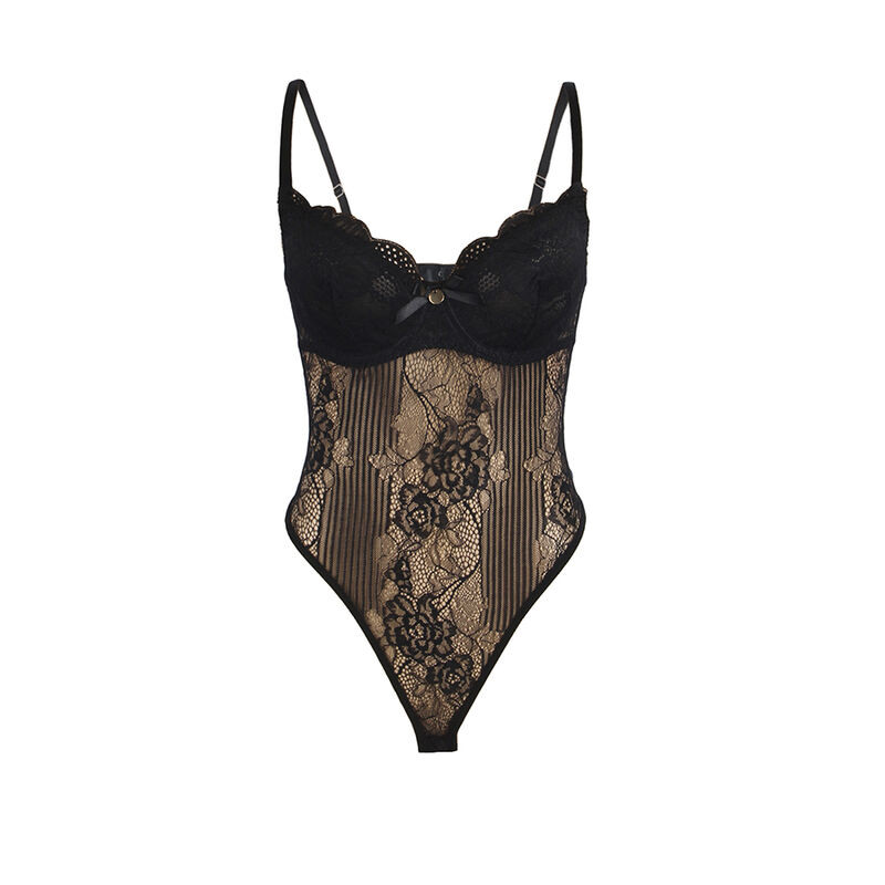 SUBBLIME 955618 BODY DE ENCAJE CON CIERRE INFERIOR NEGRO S M