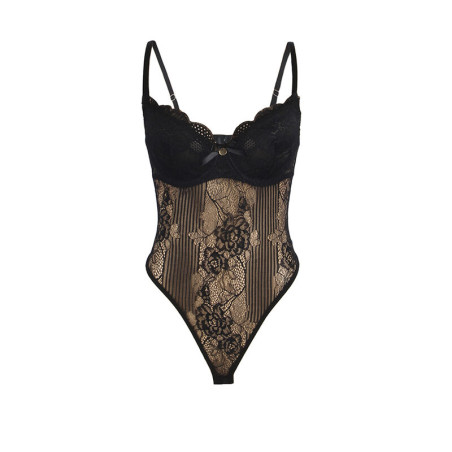 SUBBLIME 955625 BODY DE ENCAJE CON CIERRE INFERIOR NEGRO L XL