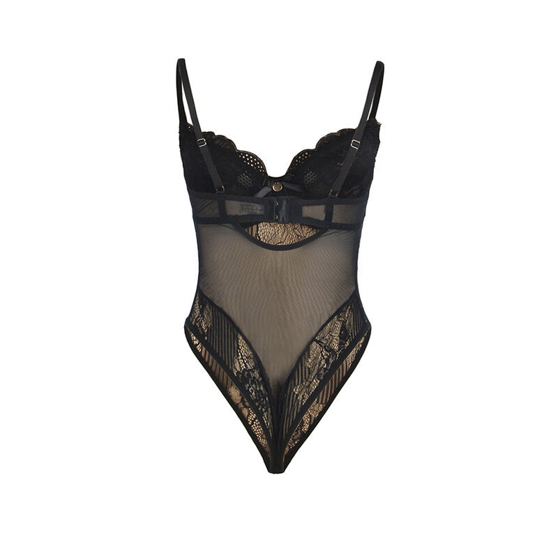 SUBBLIME 955625 BODY DE ENCAJE CON CIERRE INFERIOR NEGRO L XL