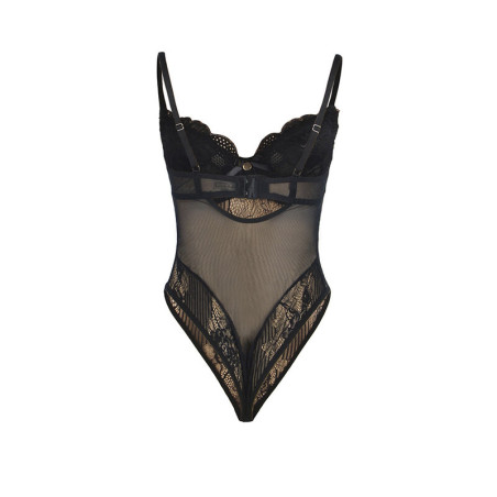 SUBBLIME 955625 BODY DE ENCAJE CON CIERRE INFERIOR NEGRO L XL