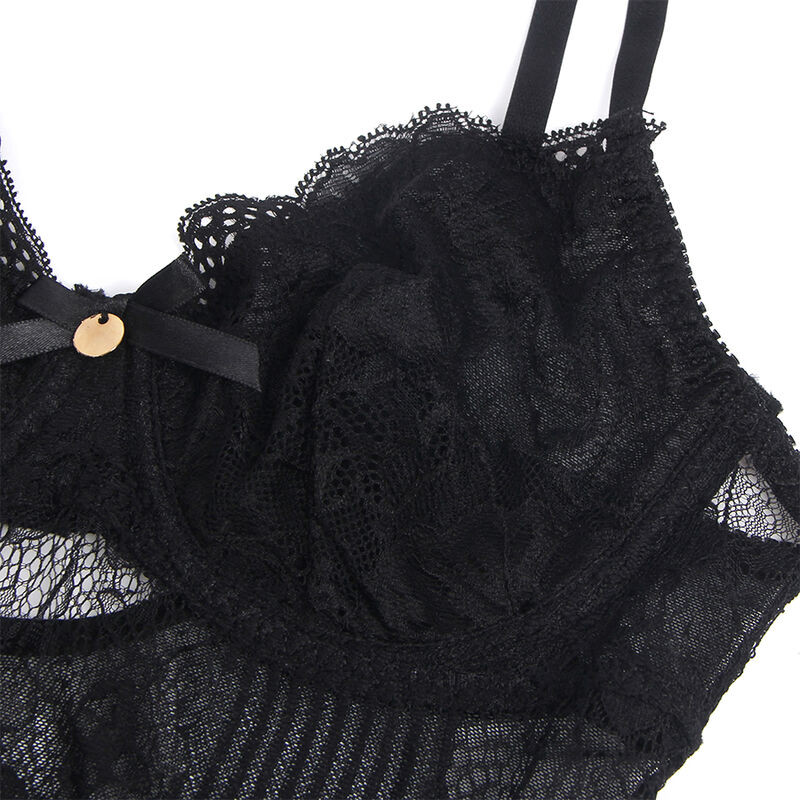 SUBBLIME 955625 BODY DE ENCAJE CON CIERRE INFERIOR NEGRO L XL