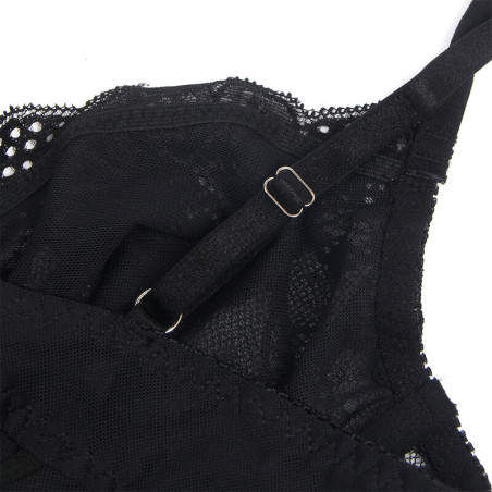 SUBBLIME 955625 BODY DE ENCAJE CON CIERRE INFERIOR NEGRO L XL