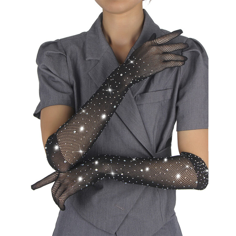 SUBBLIME 957469 GUANTES TRANSPARENTES CON BRILLO NEGRO S M