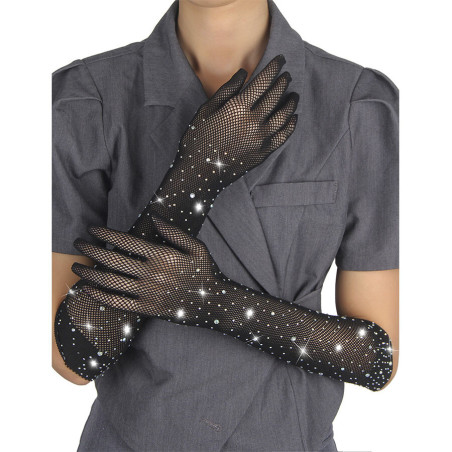 SUBBLIME 957469 GUANTES TRANSPARENTES CON BRILLO NEGRO S M