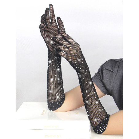 SUBBLIME 957469 GUANTES TRANSPARENTES CON BRILLO NEGRO S M