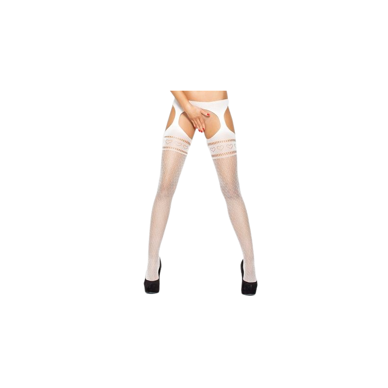 PASSION MEDIAS CON LIGUERO BS002 BLANCO