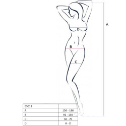 PASSION WOMAN BS013 BODYSTOCKING ROJO TALLA UNICA 2