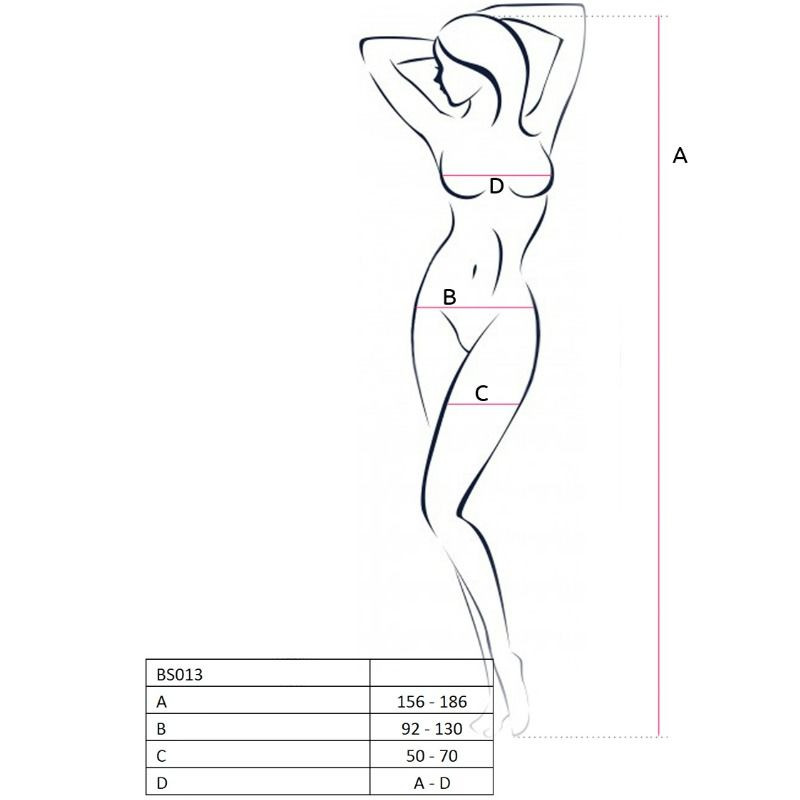PASSION WOMAN BS013 BODYSTOCKING ROJO TALLA UNICA