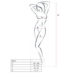 PASSION WOMAN BS017 BODYSTOCKING BLANCO TALLA UNICA 2