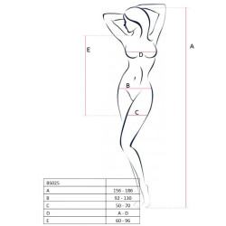 PASSION WOMAN BS025 BODYSTOCKING ESTILO VESTIDO BLANCO TALLA UNICA 2