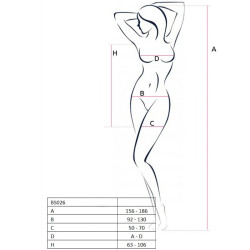 PASSION WOMAN BS026 BODYSTOCKING ESTILO VESTIDO BLANCO TALLA UNICA 2
