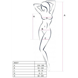 PASSION WOMAN BS027 BODYSTOCKING ESTILO VESTIDO BLANCO TALLA UNICA 2