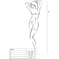 PASSION WOMAN BS032 BODYSTOCKING ROJO TALLA UNICA 2