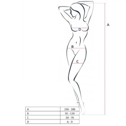 PASSION WOMAN BS046 BODYSTOCKING ROJO TALLA UNICA 2