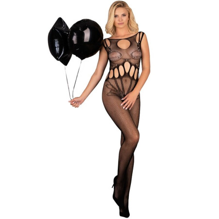 LIVCO CORSETTI FASHION AMAHIL BODYSTOCKING CROTCHLESS NEGRO TALLA UNICA