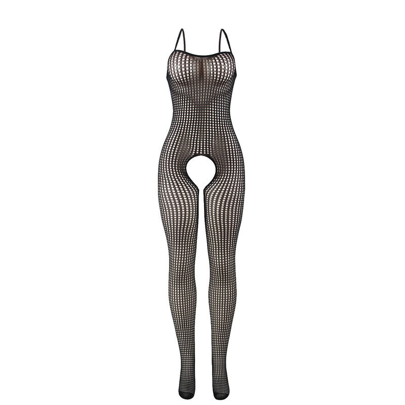 SUBBLIME 951726 BODYSTOCKING CROTCHLESS DE REJILLA ELASTICO NEGRO TALLA UNICA