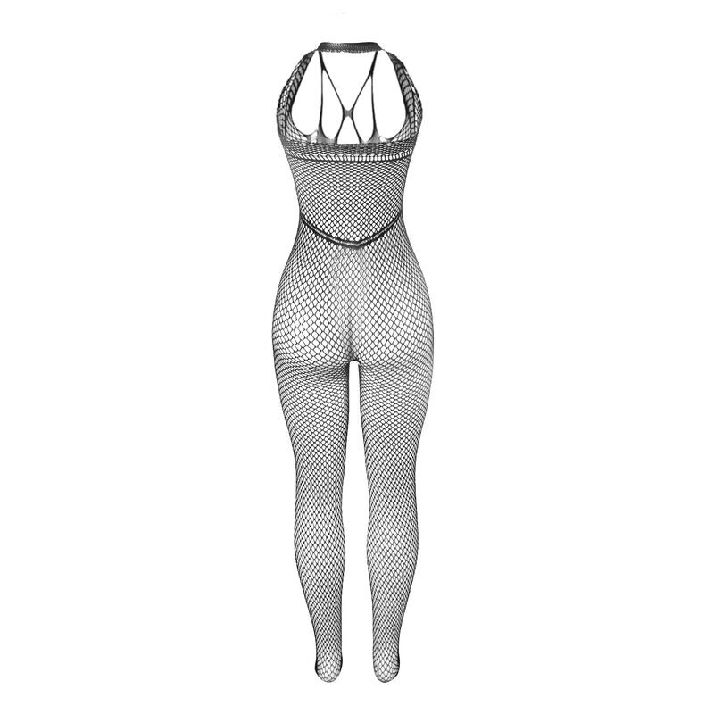 SUBBLIME 951788 BODYSTOCKING LARGO DE REJILLA TIRANTES EN PECHO Y ESPALDA NEGRO TALLA UNICA