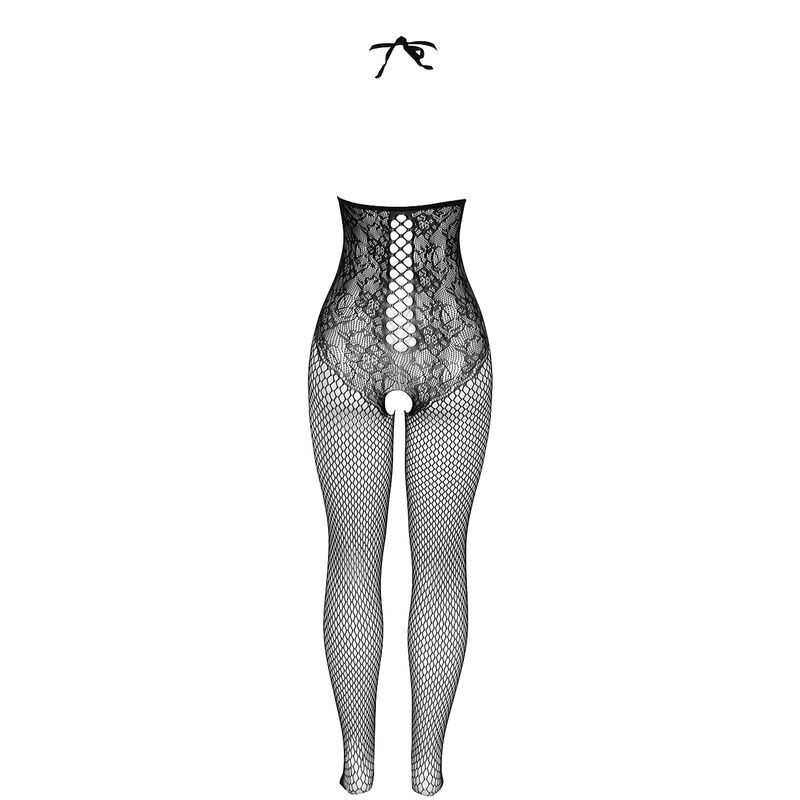 SUBBLIME 951849 BODYSTOCKING DE REJILLA COPA ABIERTA Y CUELLO HALTER NEGRO TALLA UNICA