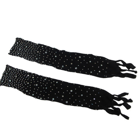 SUBBLIME 952174 BODYSTOCKING DE REJILLA CON GUANTES Y DIAMANTES NEGRO TALLA UNICA