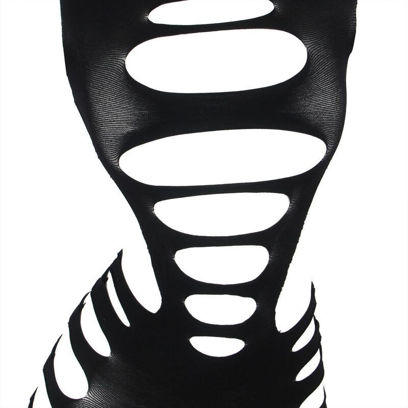 SUBBLIME 952266 VESTIDO DE REJILLA ELASTICO MANGA LARGA NEGRO TALLA UNICA