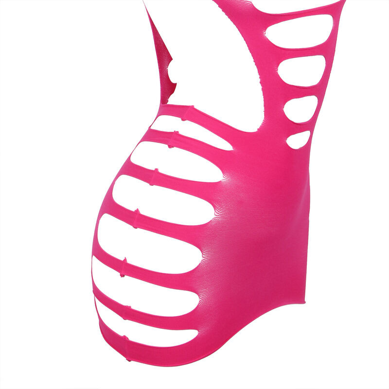 SUBBLIME 952273 VESTIDO DE REJILLA ELASTICO MANGA LARGA ROSA TALLA UNICA