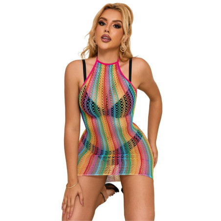 SUBBLIME 952341 VESTIDO DE REJILLA ARCOIRIS TALLA UNICA