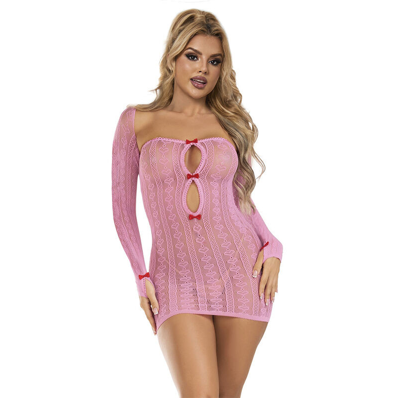 SUBBLIME 952471 VESTIDO DE REJILLA ROSA TALLA UNICA