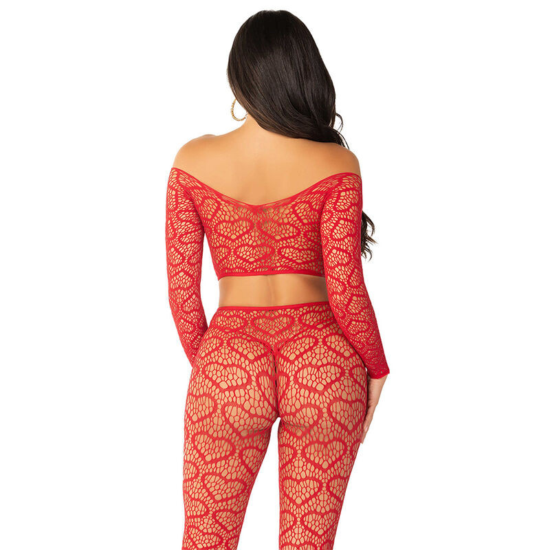 LEG AVENUE CROP TOP MEDIAS ROJO TALLA UNICA