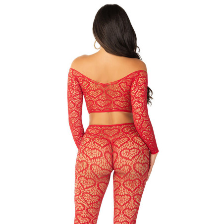 LEG AVENUE CROP TOP MEDIAS ROJO TALLA UNICA