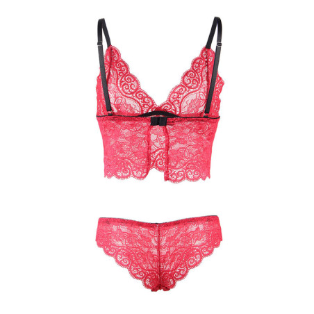 SUBBLIME 953898 SET 3 PIEZAS ENCAJE Y SATEN ROJO S M