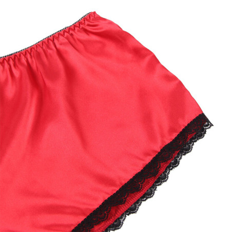 SUBBLIME 953898 SET 3 PIEZAS ENCAJE Y SATEN ROJO S M