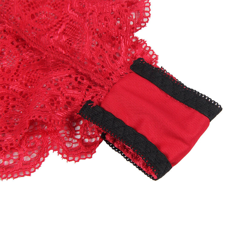 SUBBLIME 953904 SET 3 PIEZAS ENCAJE Y SATEN ROJO L XL