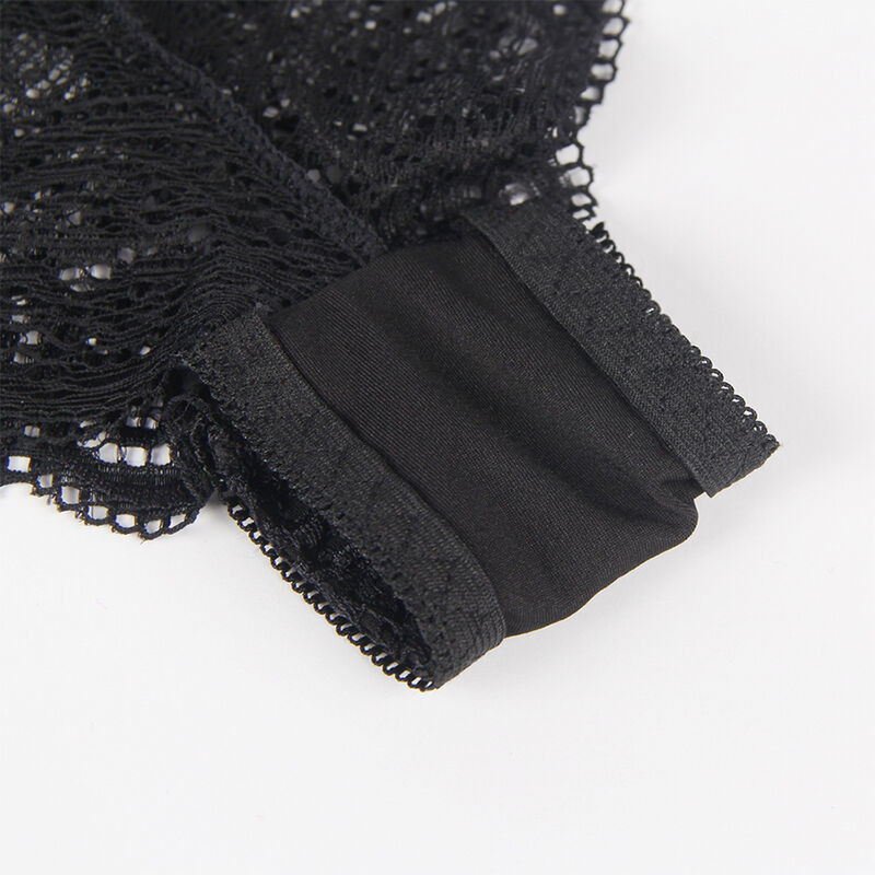 SUBBLIME 953911 SET 3 PIEZAS ENCAJE Y SATEN NEGRO S M