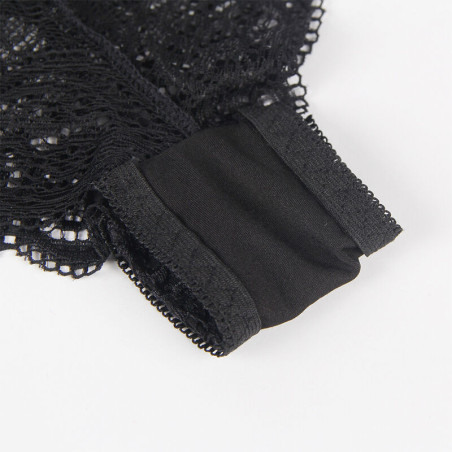 SUBBLIME 953911 SET 3 PIEZAS ENCAJE Y SATEN NEGRO S M