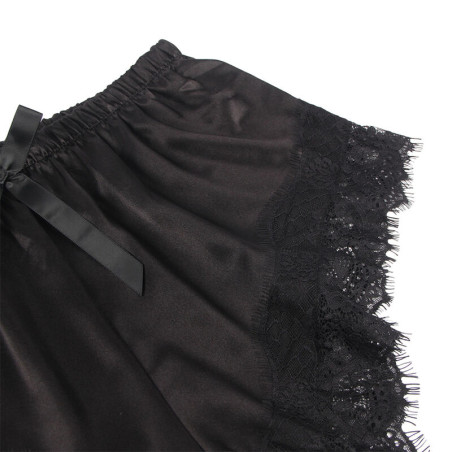 SUBBLIME 953935 PIJAMA SEXY SATEN Y ENCAJE NEGRO S M