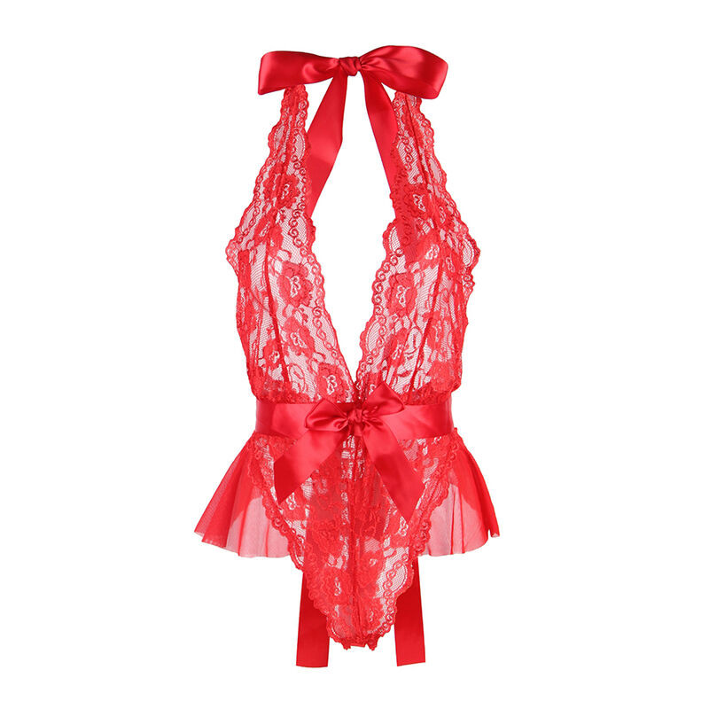SUBBLIME 953980 BODY SEXY CON VOLANTES CINTURON ROJO L XL