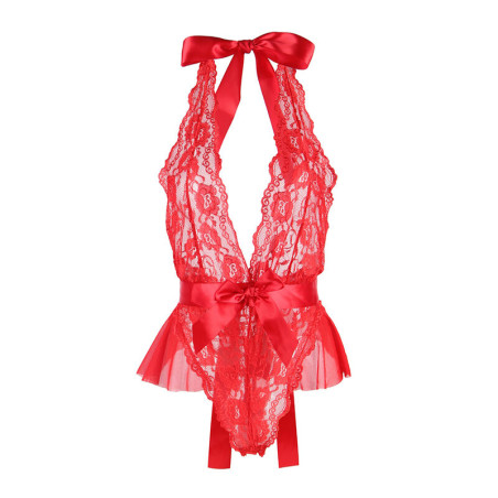 SUBBLIME 953980 BODY SEXY CON VOLANTES CINTURON ROJO L XL