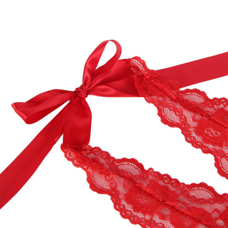 SUBBLIME 953980 BODY SEXY CON VOLANTES CINTURON ROJO L XL