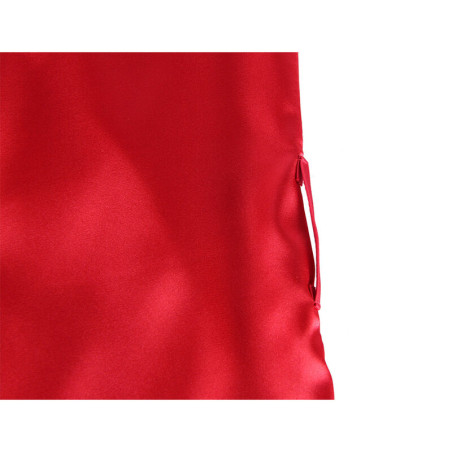 SUBBLIME 954017 CAMISON DE ENCAJE ESPALDA TRANSPARENTE TANGA ROJO NEGRO S M