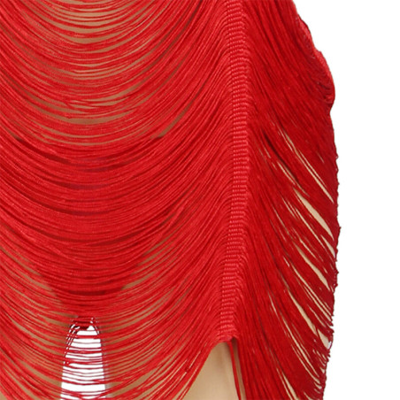 SUBBLIME 954246 VESTIDO DE FLECOS TANGA ROJO S M