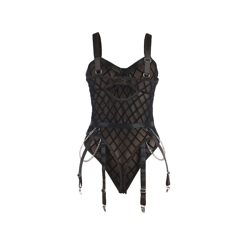 SUBBLIME 954260 BODY CON CADENAS LIGUEROS NEGRO S M
