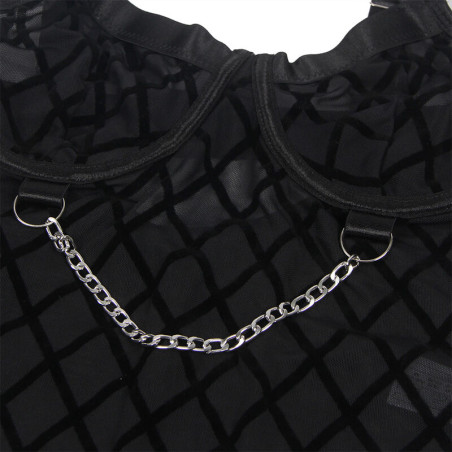 SUBBLIME 954260 BODY CON CADENAS LIGUEROS NEGRO S M