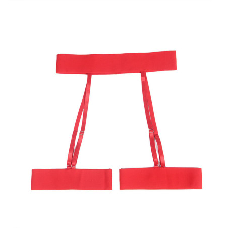 SUBBLIME 954338 SUJETADOR TANGA LIGUEROS ESTAMPADO DE CORAZONES ROJO L XL