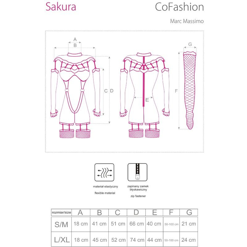 LIVCO CORSETTI FASHION SAKURA CF 90357 MONO GUANTES LARGOS LIGUEROS NEGRO S M