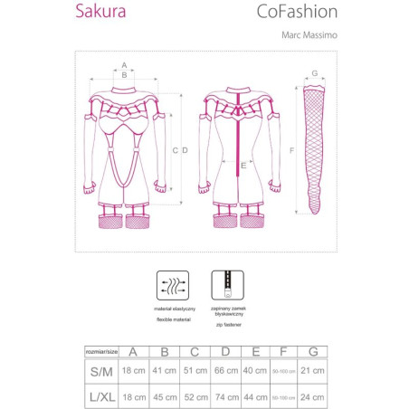 LIVCO CORSETTI FASHION SAKURA CF 90357 MONO GUANTES LARGOS LIGUEROS NEGRO S M