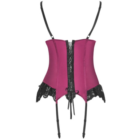 LIVCO CORSETTI FASHION AGRAFENA CF 90436 CORSET TANGA BURDEOS S M